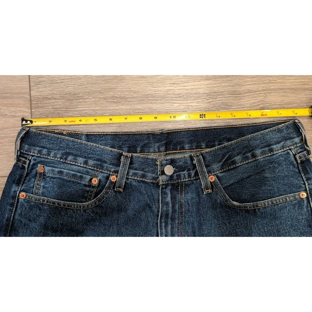 LEVI'S 505 MEN'S BLUE JEANS Straight  in Size 36 X 32 Dark Wash EUC